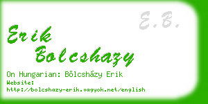 erik bolcshazy business card