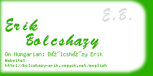 erik bolcshazy business card